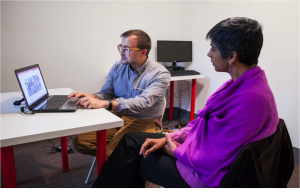 RU artist Jakub Szczesny (Poland) with Radhika Subramaniam, Director and Chief Curator of the Sheila C. Johnson Design Center at The New School.