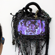 Brian Zegeer, Wilt Thou Tarry to See the Work of Redemption Accomplished?/ Stop Touching My Shit, 2014. Mixed-Media Animation, HD digital video, stereoscopic 3d, 4 minute loop, monitor with fiber enclosure