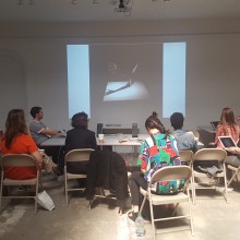 RU artist Moon Ribas presenting her performative work