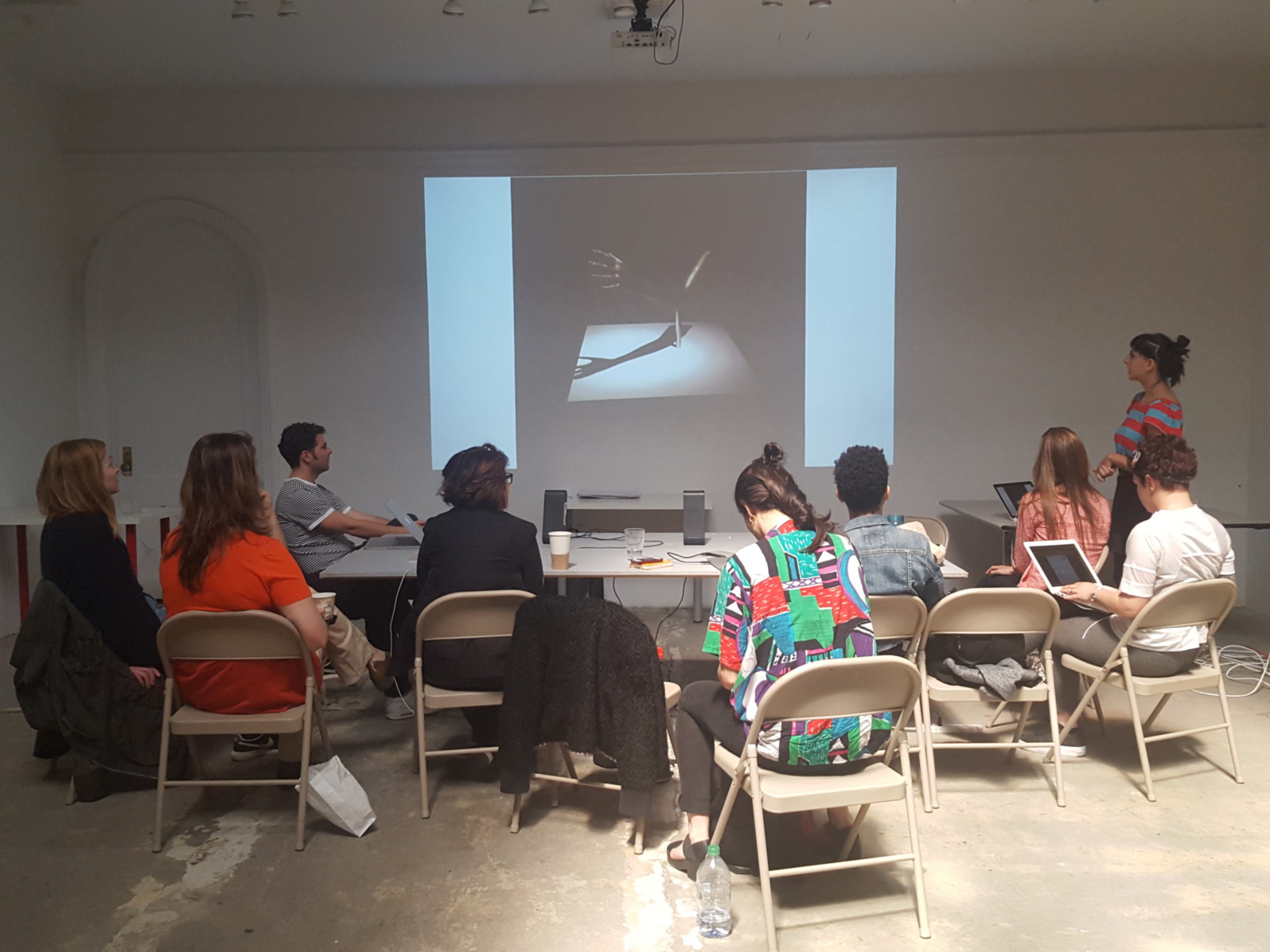 RU artist Moon Ribas presenting her performative work