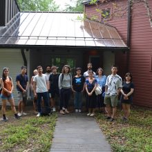 Field trip to Albers Foundation in Connecticut with RU staff Nathalie Anglès, Sebastien Sanz de Santamaria, Kehui Pan and RU artists Ana Prata, Guillaume Bresson, Kai chun Chiang, Özgür Demirci, Jonas Weber Herrera, Shurui Li, Zorica Zafirovska, Sean Wang, Nina Komel, and Kato Six.