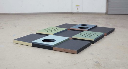 Black Mat, 2016. Assembled unit, painted steel. Courtesy of the artist.