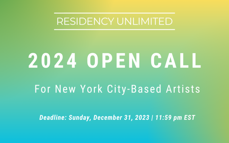 PAST 2024 New York City Based Artist Residency Open Call Residency   2024 NYC Residency Poster 768x479 