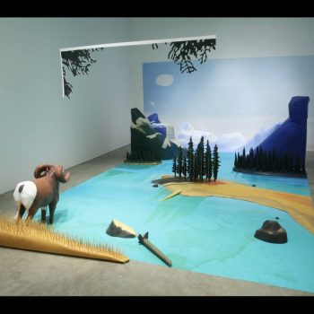 Jasper National Park, 2008, paper, Prismacolor pencils, styrofoam, 180cm x 730cm x 425cm.
