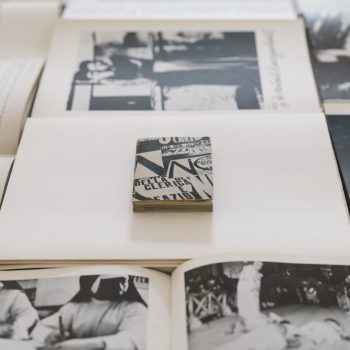 Research display with materials from the Donata Pizzi Collection, American Academy in Rome, 2026. Photo by Claudia Gori. Courtesy of the American Academy in Rome.