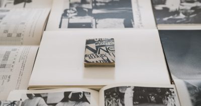 Research display with materials from the Donata Pizzi Collection, American Academy in Rome, 2026. Photo by Claudia Gori. Courtesy of the American Academy in Rome.