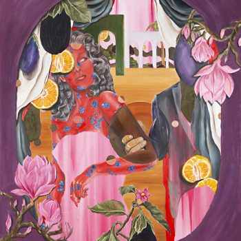 Fernanda Feher, "Femme Fatale", Oil, acrylic and Fabric on Canvas, 180 x 140cm (55 x 70 inches)