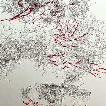 Hidden Places V, 40x60 inches, 2022, close up