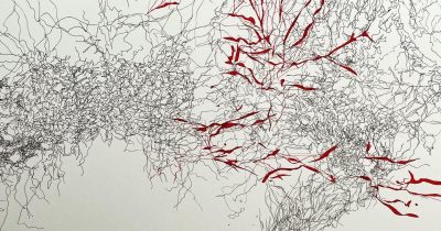 Hidden Places V, 40x60 inches, 2022, close up