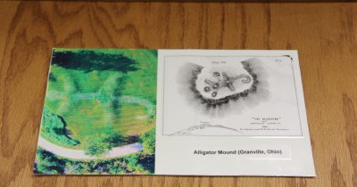 Images of Alligator Mount (Granville, Ohio) in display at the Serpent