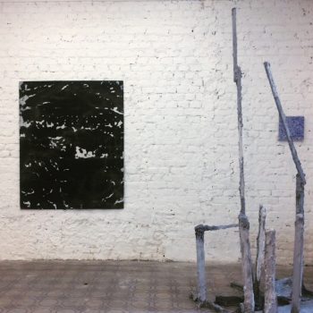 Image of the group show "Os Hallucinés" with works of Thomas Perroteau and Theodore Ereira Guyer
