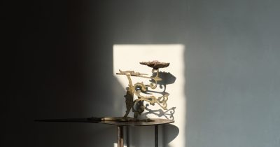 Cheng Tingting, "Meditation", copper, pearl, iron, 2020, image courtesy the artist and QiongJiu Gallery