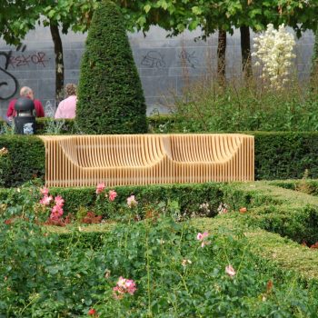 Pawel Grobelny, Monolit Bench for Albertine Garden, Brussels (Belgium), 2008