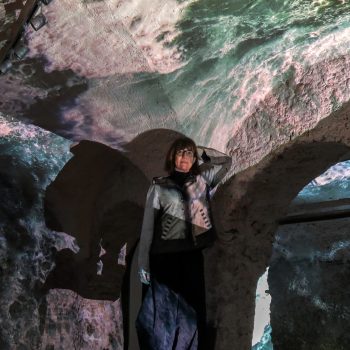 Basement Nymph, 2022, immersive 3-channel video installation,
Photo by Tina Dokl