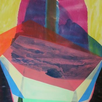 acrylic, acrylicspray, ink on cotton