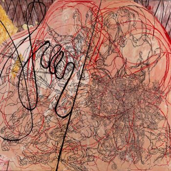Sharon Poliakine, Lasso, oil on canvas 180x190 cm, 2021