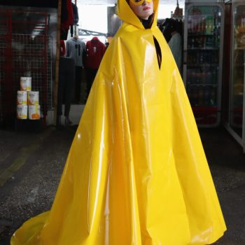 Alma Gačanin, "Yellow raincoat", installation (video, object, photography, sketches), 2021. Photo Credit: Suad H. (Manifesto Gallery)