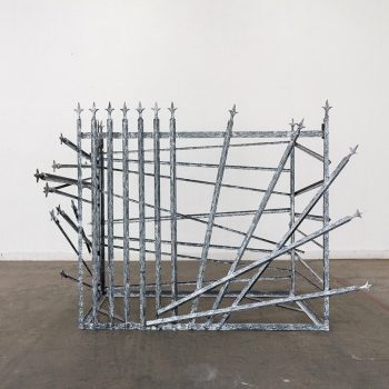 Orly Ruaimi, "Cageshield", Steel and paint, 2020.