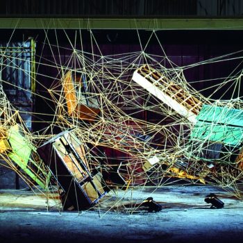 Digestive Tract, 2000. Ropes and objects, 20x8x6m