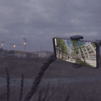 Video still from the art piece “The topping out tree”