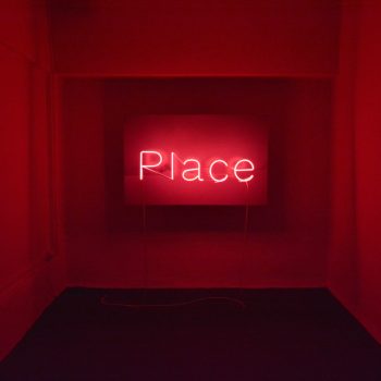 Place 2015, Neon light and digital inkjet print, 150cm x 80 cm